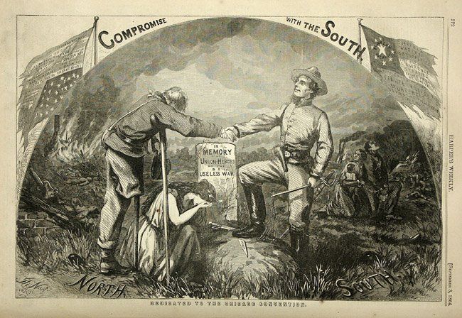 Thomas Nast Political Cartoon Opposing a Compromise with the South